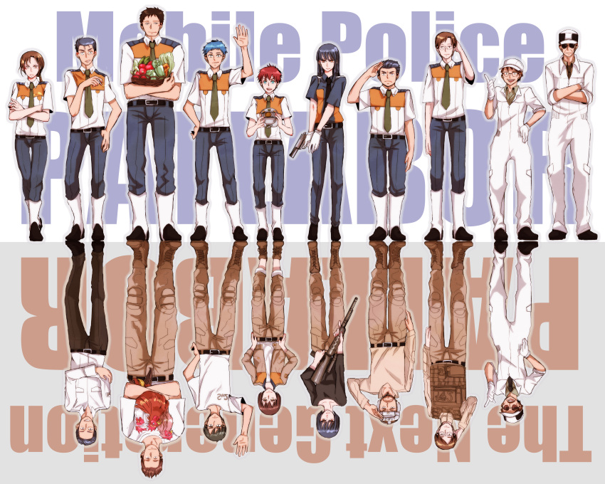 absurdres, annotated, asuka_(junerabitts), bird, black_hair, blue_hair, brown_hair, chicken