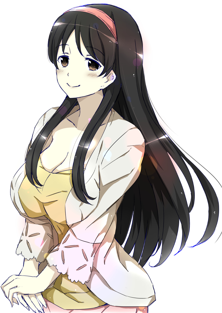 adachi_eiko, amagi_brilliant_park, black_hair, commentary, hairband, rika_(kakera)