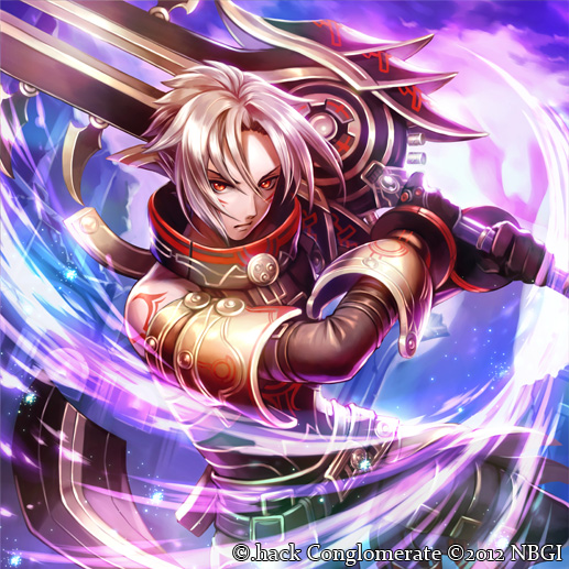 .hack//, .hack//g.u., 1boy, 2012, albino, bangs, belt, energy