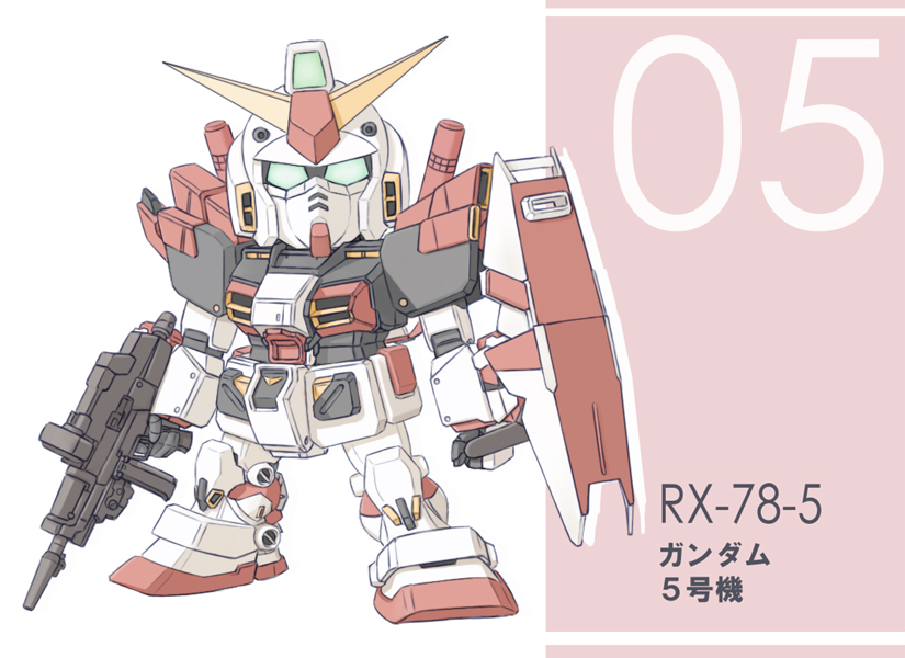 beam_rifle, chibi, gun, gundam, gundam_g05, gundam_side_story:_from_place_beyond_the_blaze, mecha, satogo