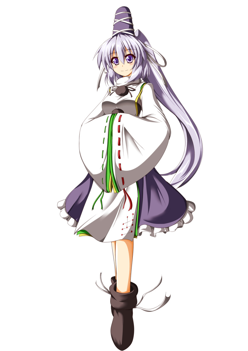 1girl, blush, full_body, hagami495, hands_in_sleeves, hat, highres, japanese_clothes