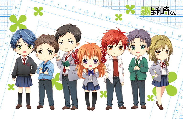 3girls, 4boys, chibi, copyright_name, gekkan_shoujo_nozaki-kun, hori_masayuki, kashima_yuu, mca_(dessert_candy), mikoshiba_mikoto, multiple_boys, multiple_girls, nozaki_umetarou, sakura_chiyo, seo_yuzuki, wakamatsu_hirotaka