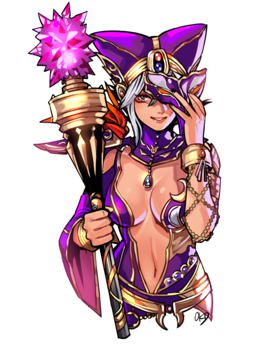 1girl, amulet, asymmetrical_clothes, bracelet, breasts, bust, center_opening, cia_(zelda_musou)