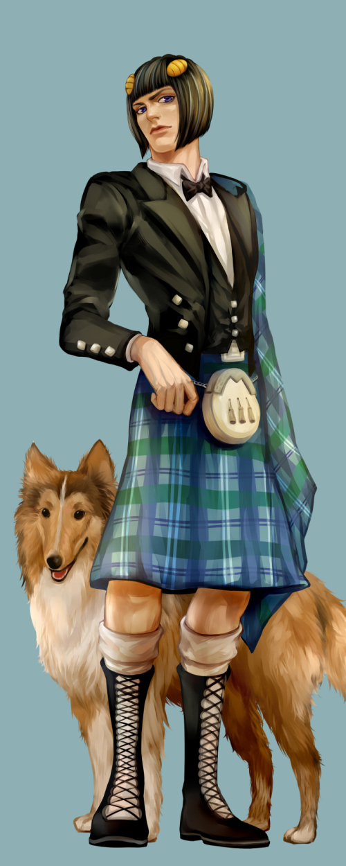 1boy, black_hair, bob_cut, bruno_bucciarati, cape, dog, highres, jojo_no_kimyou_na_bouken