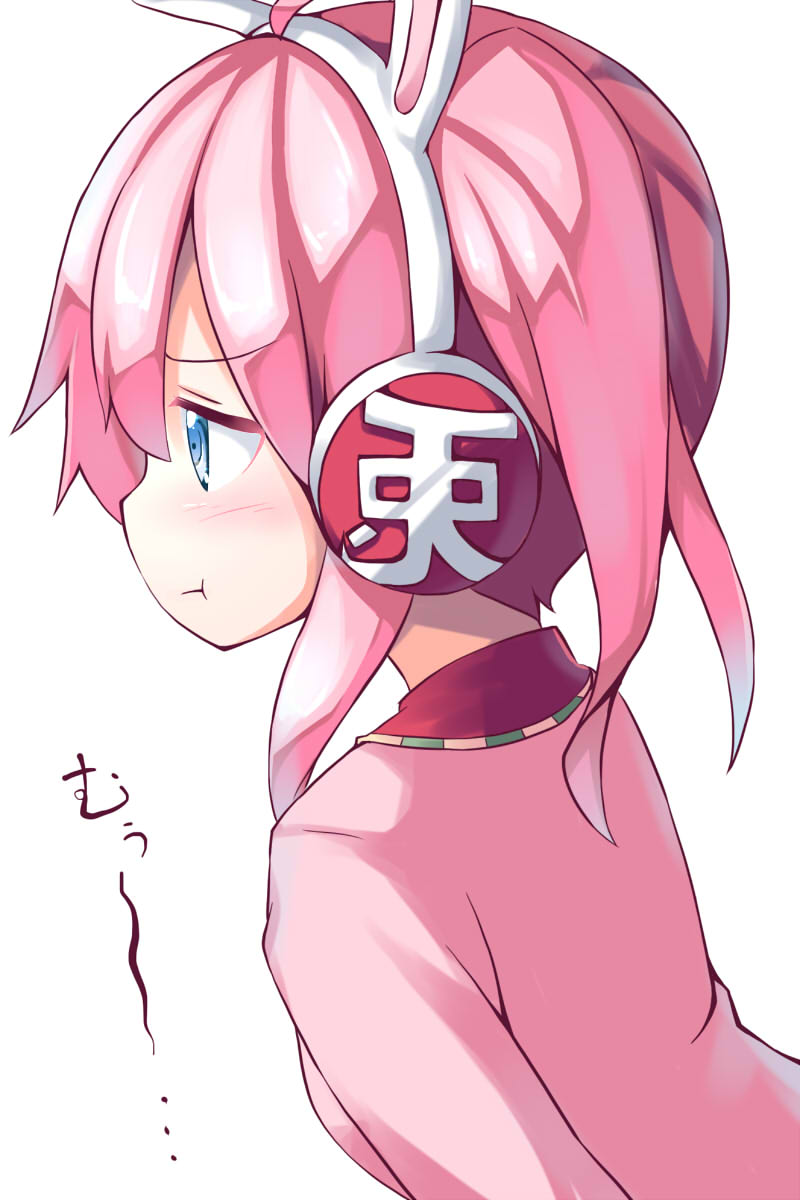 1girl, blue_eyes, blush, headphones, highres, hinabita, meu_meu, ominaeshi_(takenoko)