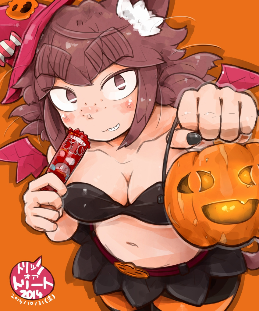 1girl, animal_ears, bandeau, bare_shoulders, black_legwear, black_nails, blush, breasts