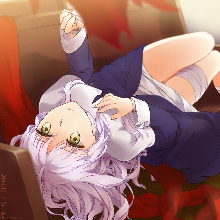 1girl, bandages, caren_hortensia, cloth, dated, dress, fate/hollow_ataraxia, fate_(series)