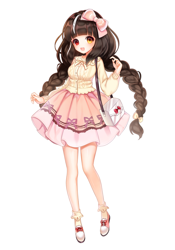1girl, alternate_costume, ara_han, bag, black_hair, blouse, bobby_socks, bow