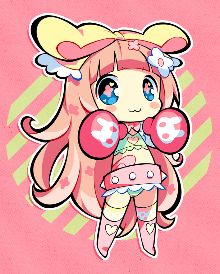 >:3, :3, album_cover, bandaid, bangs, belt, blue_eyes, blush_stickers