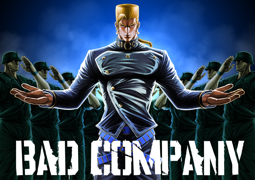 army, bad_company_(stand), blonde_hair, gakuran, jojo_no_kimyou_na_bouken, nijimura_keichou, school_uniform, soldiers