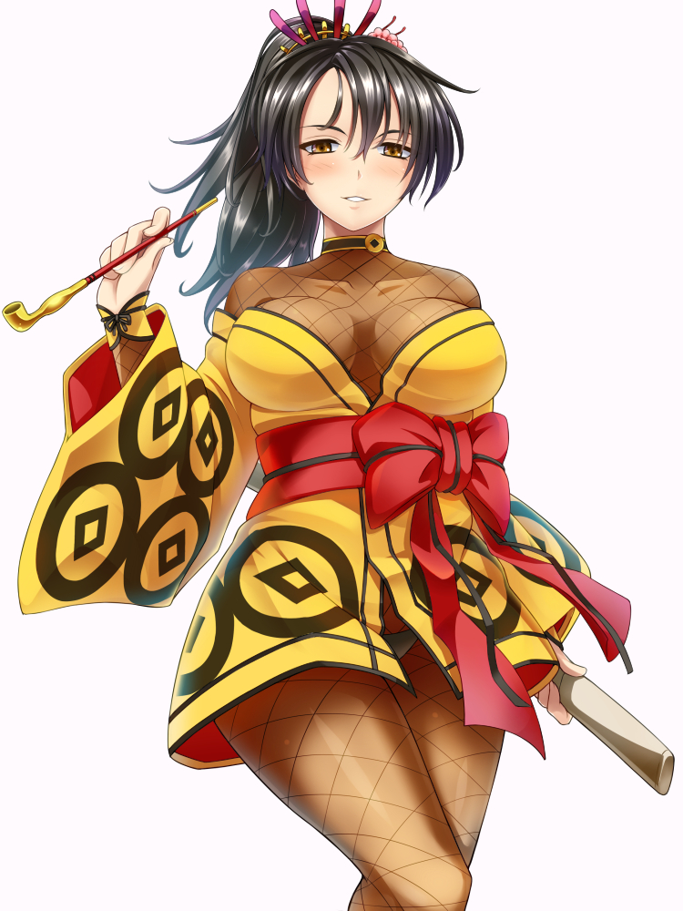 1girl, black_hair, black_panties, black_ribbon, blush, bodystocking, breasts, choker