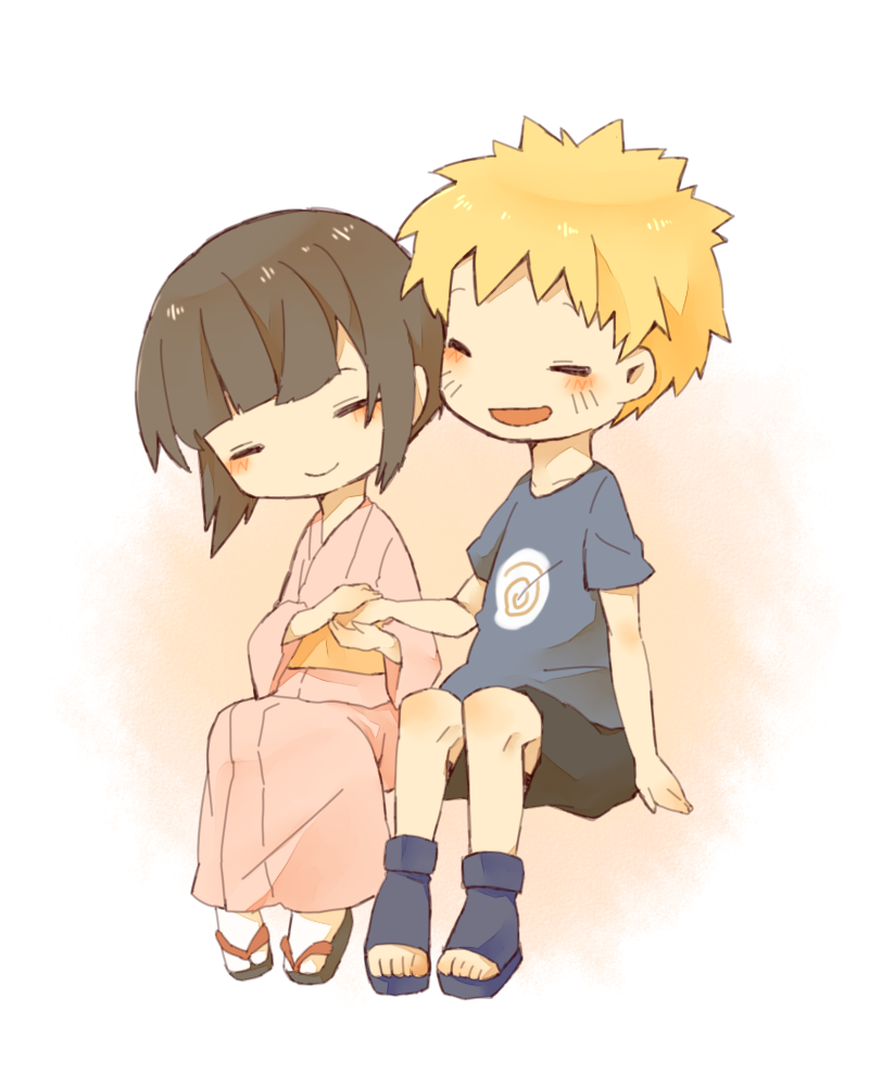 1boy, 1girl, black_hair, blonde_hair, blush, child, closed_eyes, facial_mark