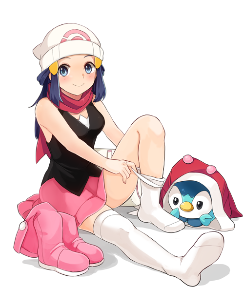 1girl, beanie, blue_eyes, blue_hair, blush, boots, boots_removed, dressing