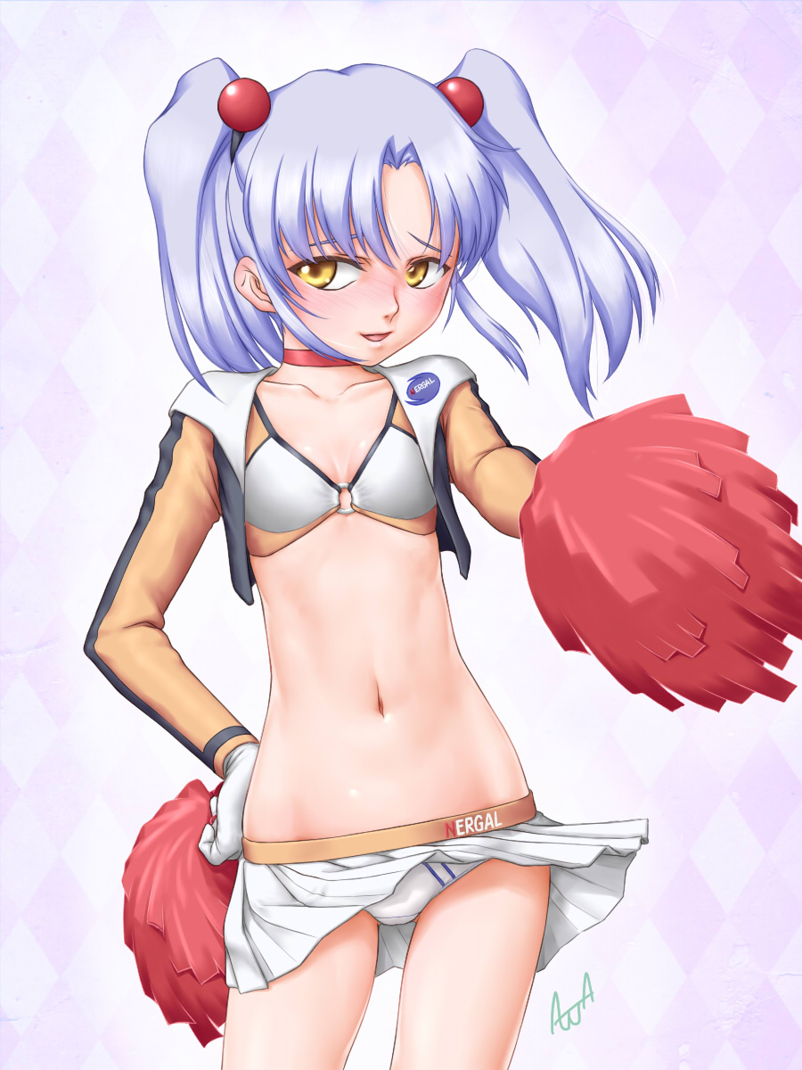 1girl, ^jj^, adapted_costume, bikini, bikini_skirt, gloves, highres, hoshino_ruri