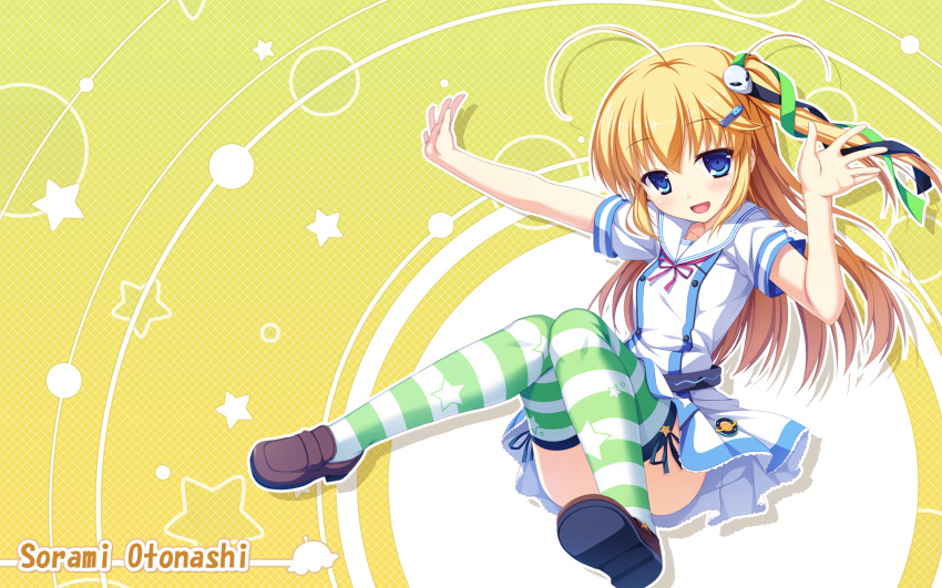 ahoge, blonde_hair, blue_eyes, blush, gib_girls_in_black, long_hair, otonashi_sorami, seifuku