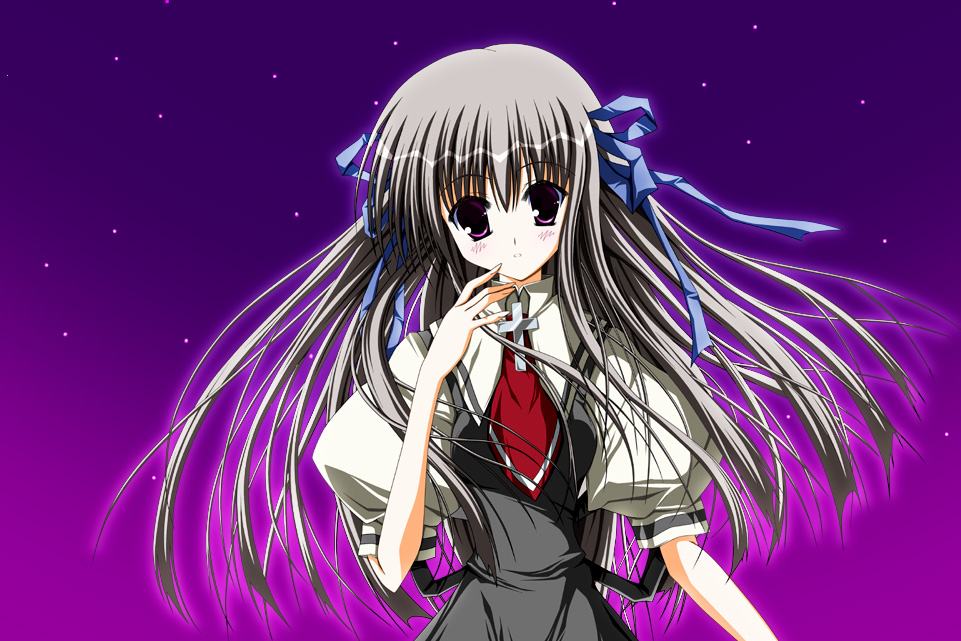 azumi_no_kayoshi, long_hair, red_eyes, school_uniform, silver_hair, tohno_minagi, toono_minagi