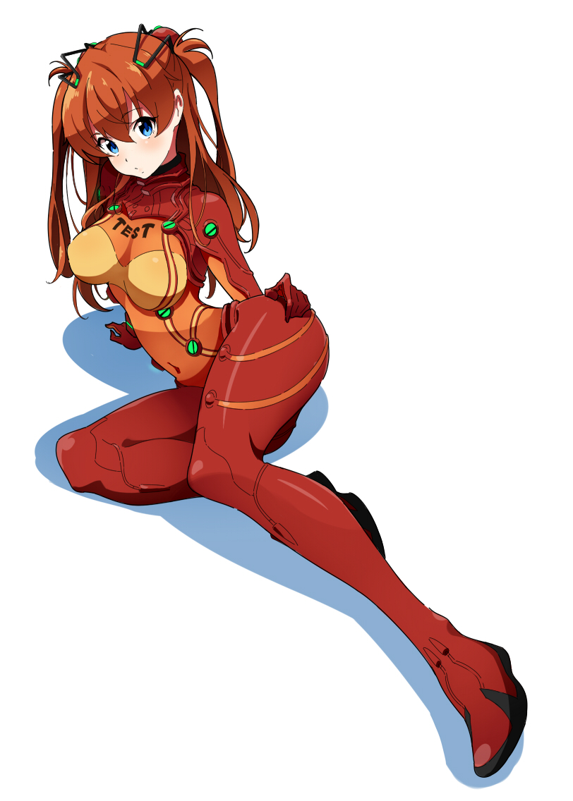 1girl, blue_eyes, breasts, evangelion:_2.0_you_can_(not)_advance, ichi-jirushi, long_hair, looking_at_viewer, navel