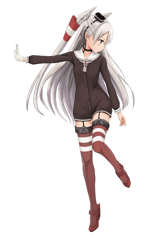 1girl, amatsukaze_(kantai_collection), azu_(azusayumix), gloves, hat, kantai_collection, pose, sailor_dress