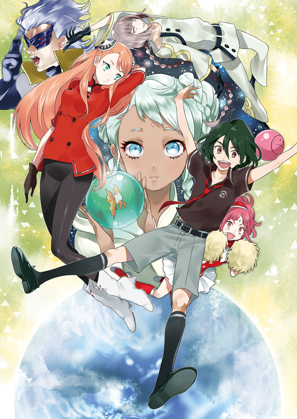 aida_rayhunton, bellri_zenam, blue_eyes, boots, braid, face, fish, gloves