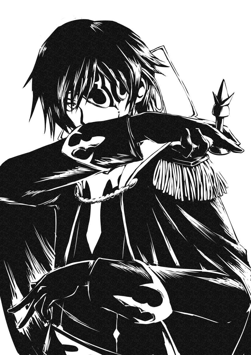 1boy, black_hair, chess_piece, code_geass, eyepatch, heike_gani, highres, lelouch_lamperouge