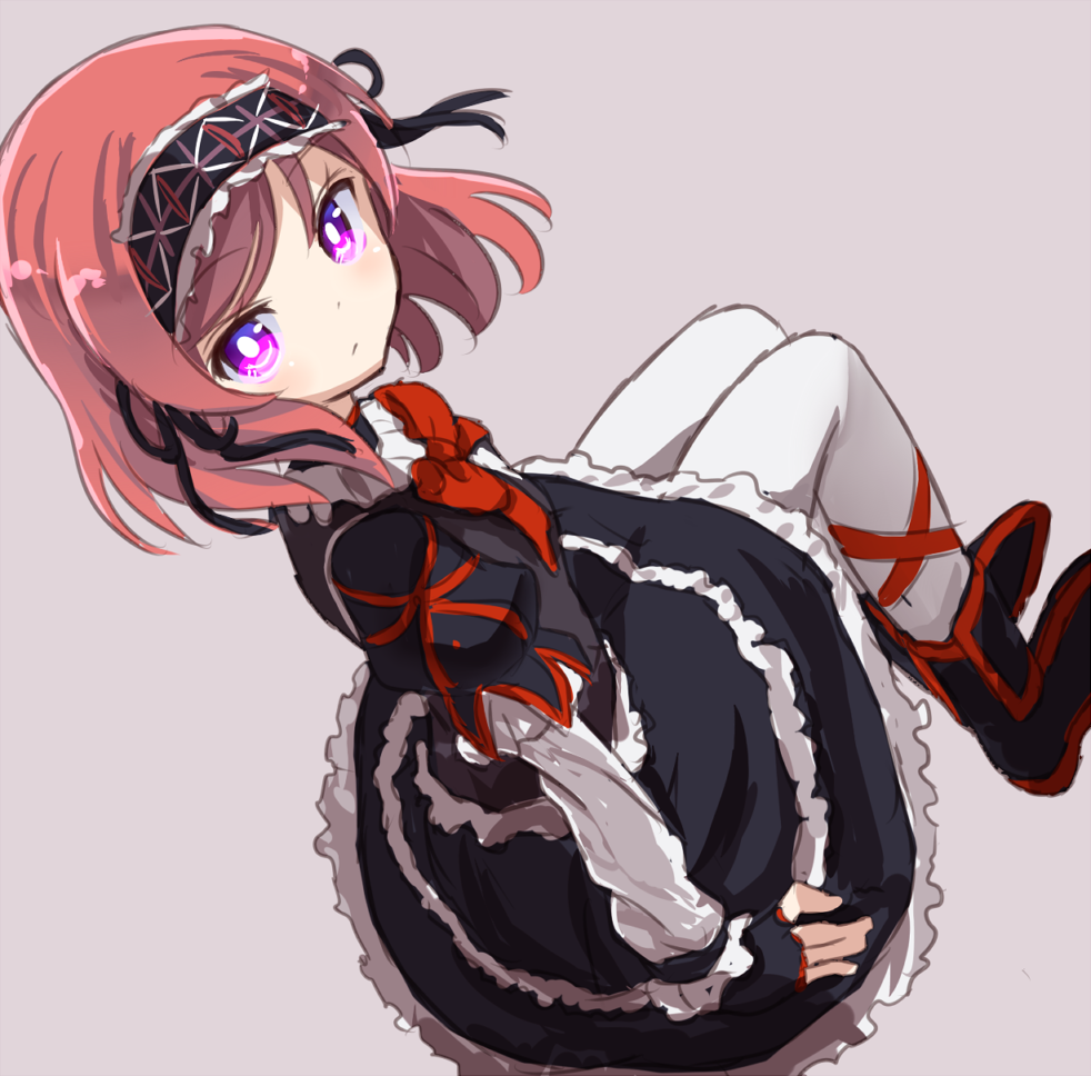 1girl, alternate_costume, black_gloves, dress, fingerless_gloves, gloves, gothic_lolita, lolita_fashion