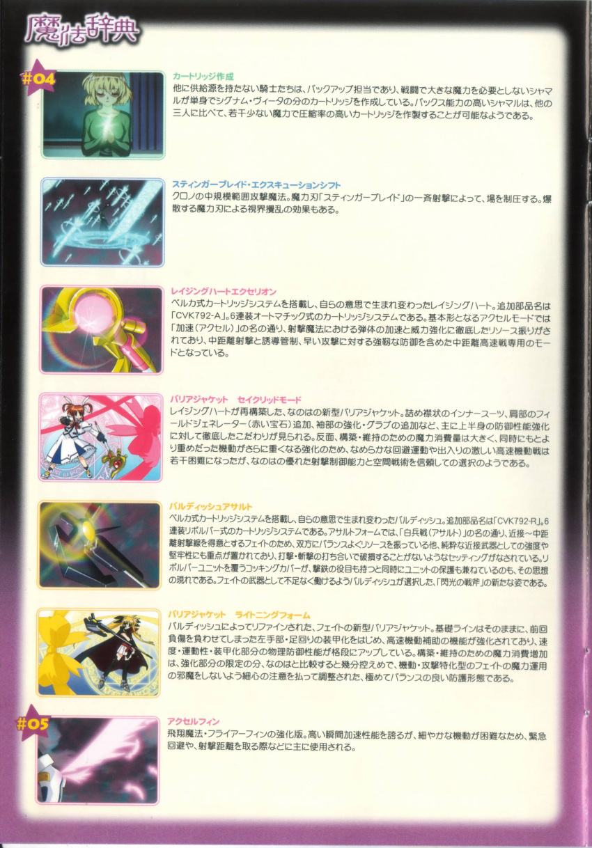 absurdres, bardiche, blue_eyes, chrono_harlaown, dictionary, fate_testarossa, graf_eisen, hair_ribbon