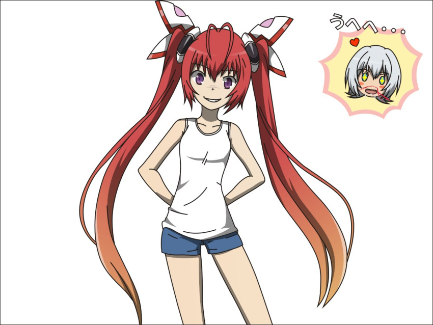 blood, casual, genderswap, long_hair, nosebleed, ore_twintail_ni_narimasu, red_eyes, redhead