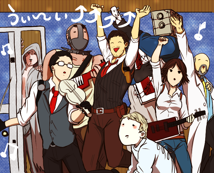 everyone, guitar, instrument, joseph_oda, julie_kidman, laura_victoriano, leslie_withers, marcelo_jimenez, ruvik, safe, sebastian_castellanos, the_evil_within, the_sadist, udaa_(ahirucook), violin