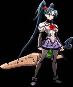 animated, animated_gif, black_hair, gif, idle_animation, kutuna_yui, long_hair, lowres
