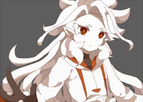 1boy, bust, gloves, goalkeeper, grey_background, inazuma_eleven_(series), inazuma_eleven_go, inazuma_eleven_go_galaxy, ixal_fleet, long_hair, male, mikoto_(cotot), phobos_quasar, pointy_ears, red_eyes, simple_background, soccer_uniform, solo, sportswear, white_hair