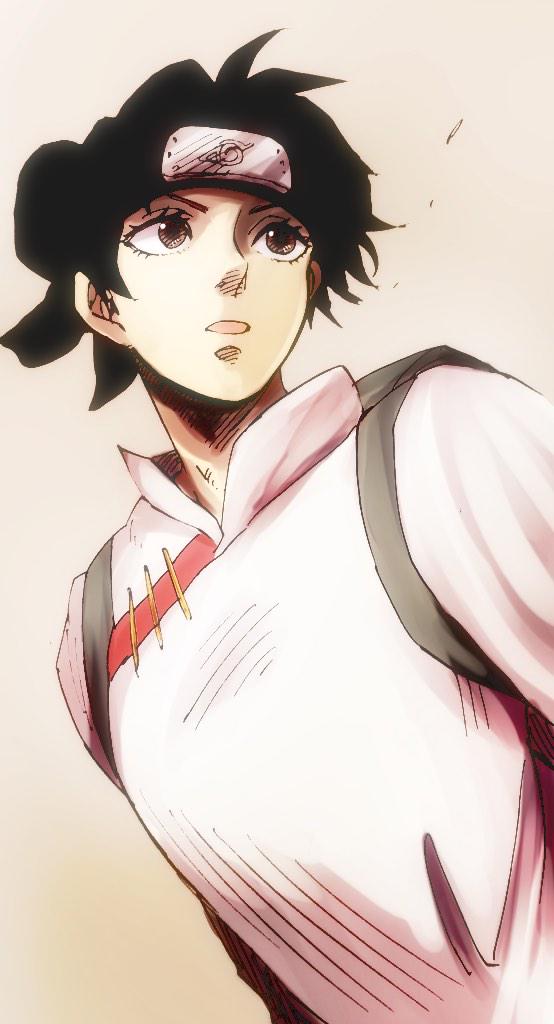 1girl, black_hair, brown_hair, double_bun, forehead_protector, long_hair, naruto, naruto_shippuuden, solo, tenten, tomra
