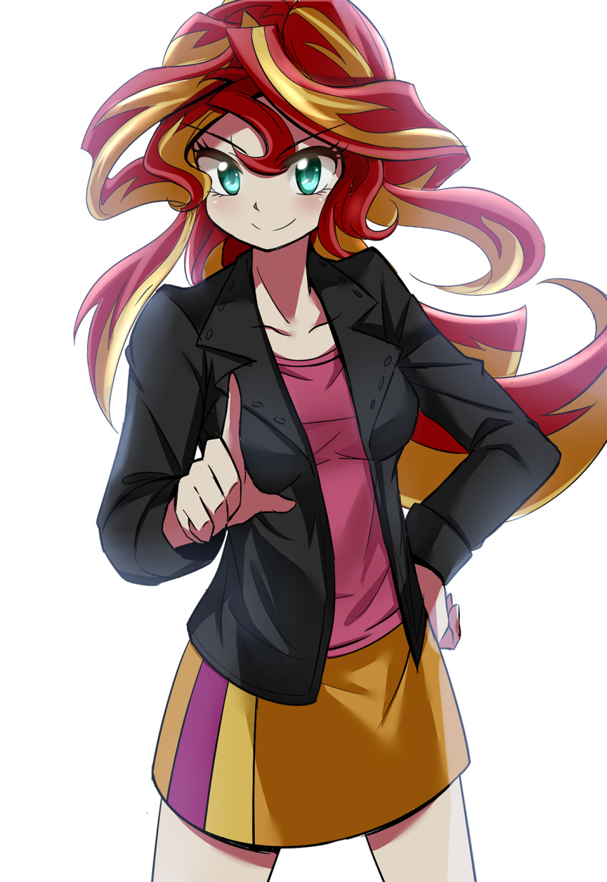 1girl, caibao, highres, my_little_pony, my_little_pony_friendship_is_magic, personification, solo, sunset_shimmer
