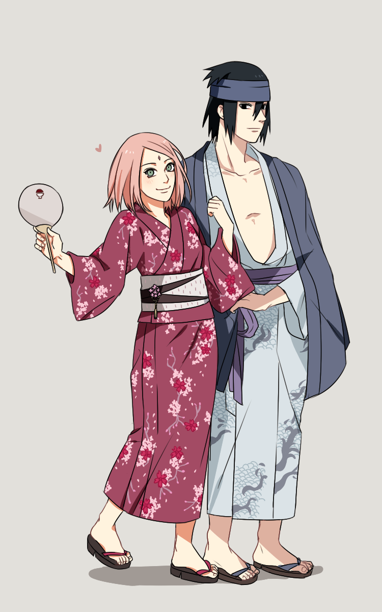 1boy, 1girl, ahri_(will), black_eyes, black_hair, couple, fan, green_eyes