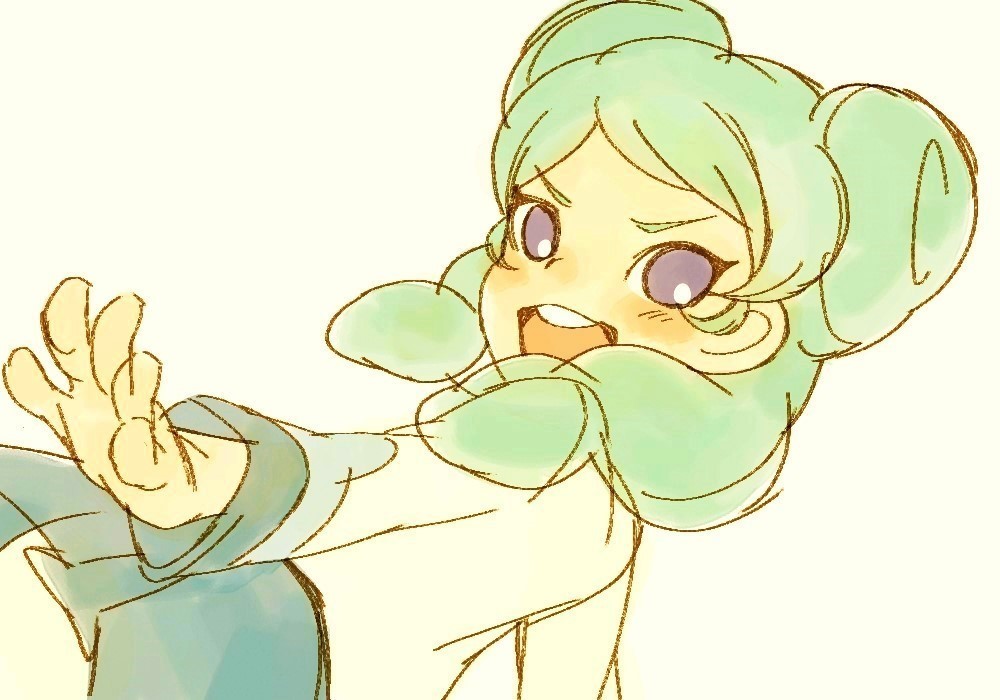 1girl, aqua_hair, beta_(inazuma_eleven), blush, cosplay, cotoco_(kuuuman), danball_senki_wars, dutch_angle