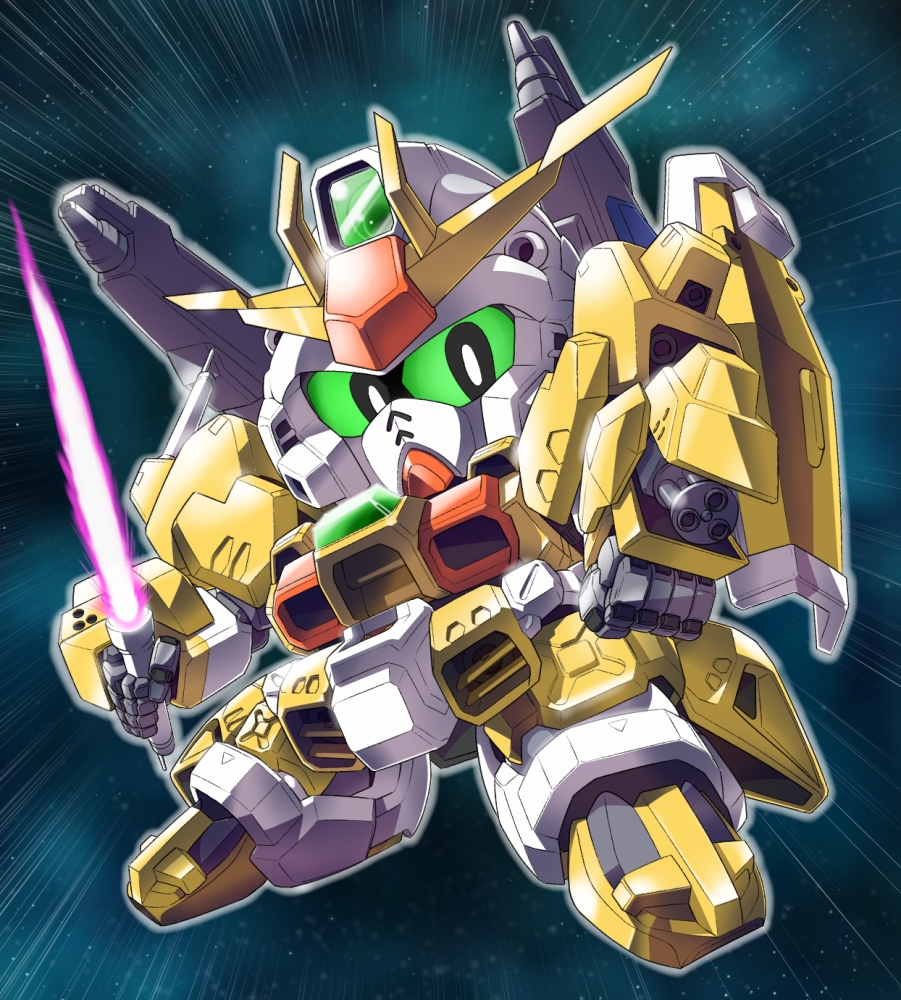 beam_saber, energy_sword, gundam, gundam_build_fighters, gundam_build_fighters_try, mecha, niiyan, sd_gundam