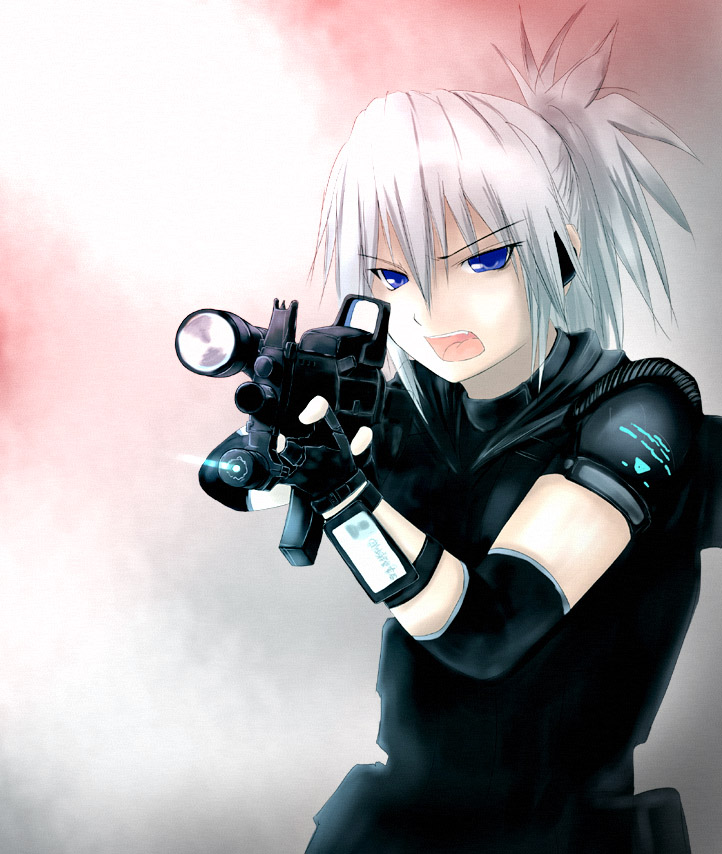 blue_eyes, commentary, foxhound, gun, kiryuu_sayane, onibi_(foxhound4185), original, rifle