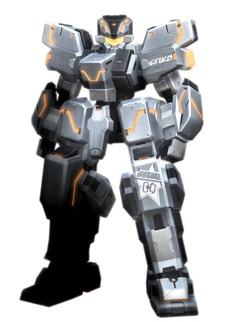 armor, full_body, helmet, looking_at_viewer, phantasy_star, phantasy_star_online_2, racast, robot