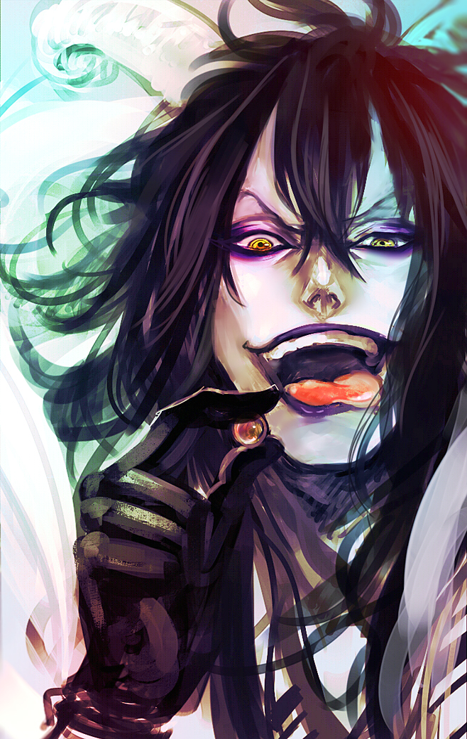 caesar_clown, horns, one_piece, pill, tongue, tsuyomaru