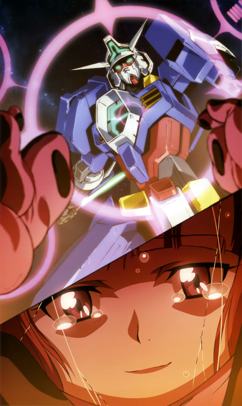 1girl, absurdres, gundam, gundam_age, gundam_age-1_spallow, highres, mecha, official_art