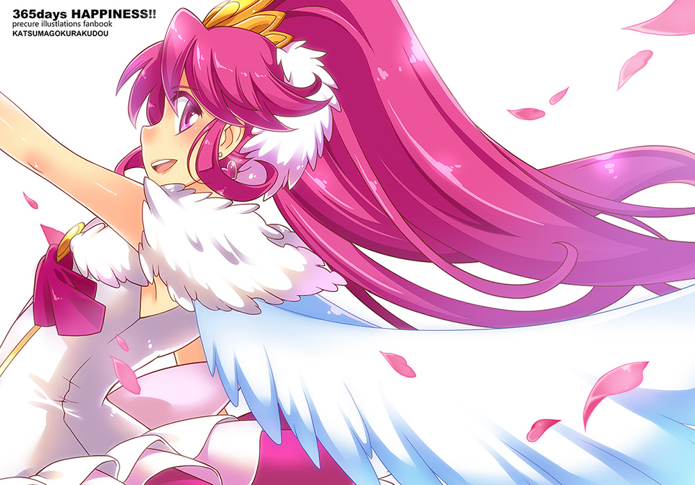 1girl, aino_megumi, brooch, colored_eyelashes, cure_lovely, earrings, happinesscharge_precure!, jewelry
