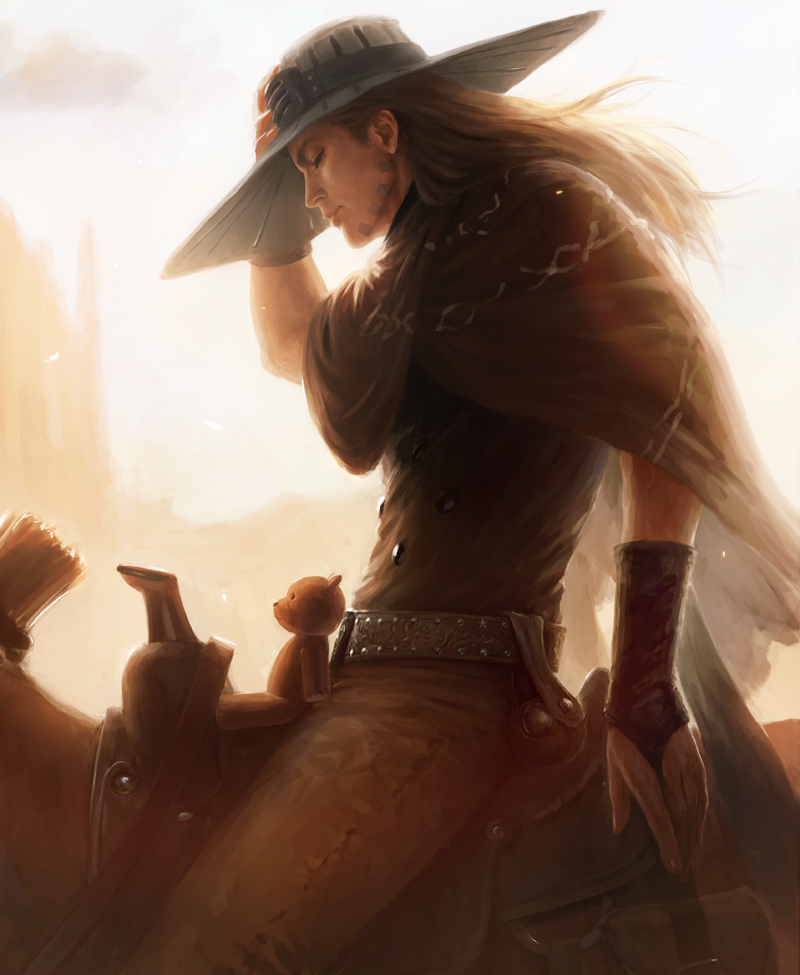 1boy, brown_hair, cape, gyro_zeppeli, hat, jojo_no_kimyou_na_bouken, kuroiwa_enu, muted_color