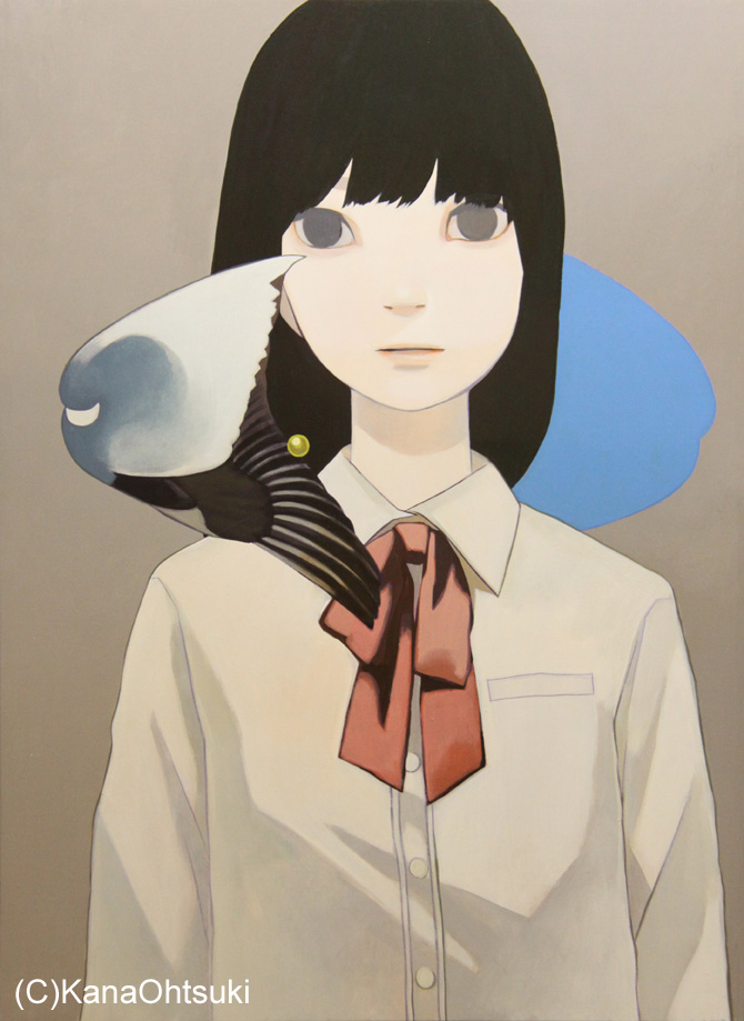 1girl, acrylic_paint_(medium), black_hair, bust, face, long_hair, looking_at_viewer, no_pupils