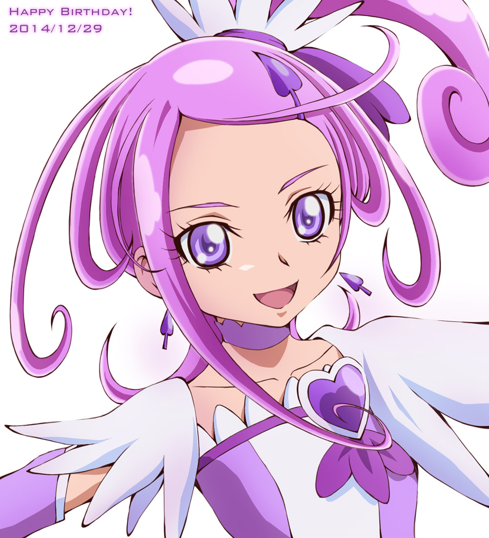 1girl, 2014, aikawa_yousuke, brooch, bust, choker, cure_sword, curly_hair