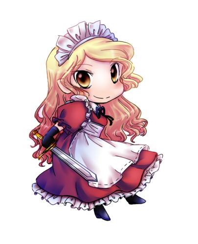 apron, blonde_hair, gloves, lowres, mad-tuna, maid, maid_apron, maid_headdress