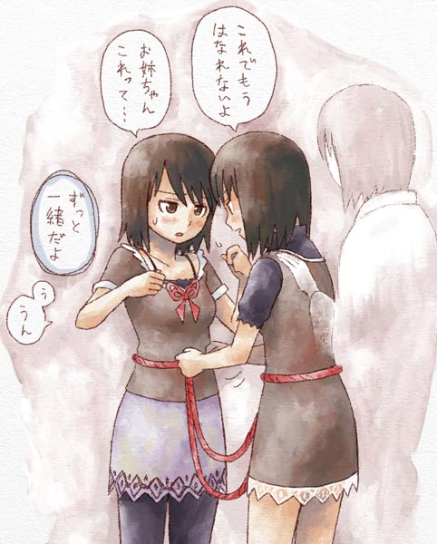 amakura_mio, brown_eyes, butterfly, crimson_butterfly, fatal_frame, fatal_frame_ii, ghost, kurosawa_sae