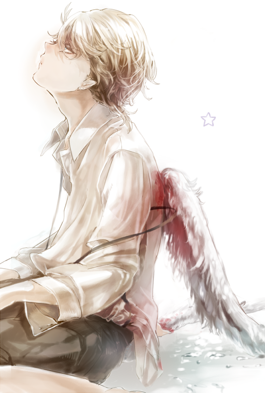 1boy, blonde_hair, child, dio_brando, jojo_no_kimyou_na_bouken, solo, tenso, wings
