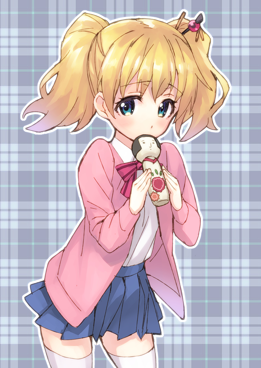 1girl, alice_carteret, bad_id, blonde_hair, blue_eyes, blush, hair_ornament, hairpin