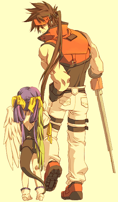 blue_hair, dizzy, guilty_gear, n0b0dy, ribbon, sol_badguy, sword, tail, weapon, wings, younger