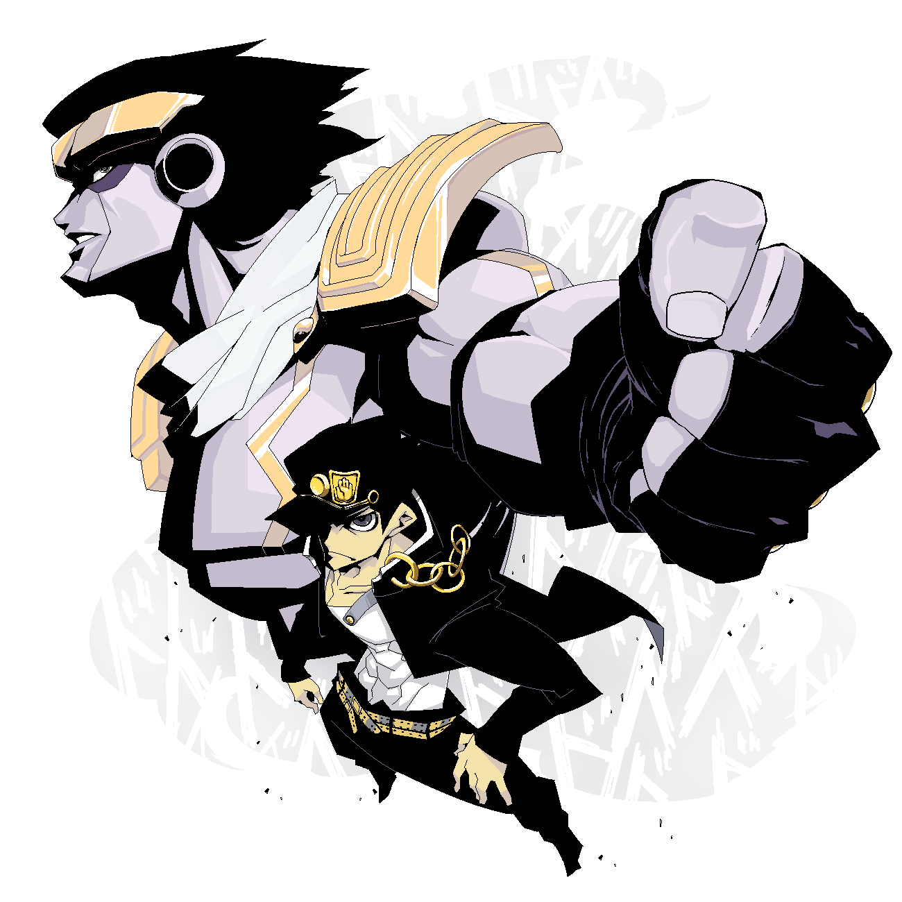belt, black_hair, chain, chains, clenched_hand, fingerless_gloves, fist, gakuran