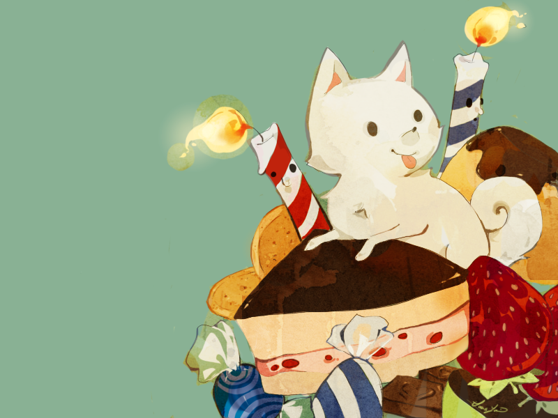 birthday, cake, candle, candy, chocolate, cookie, crackers, dessert